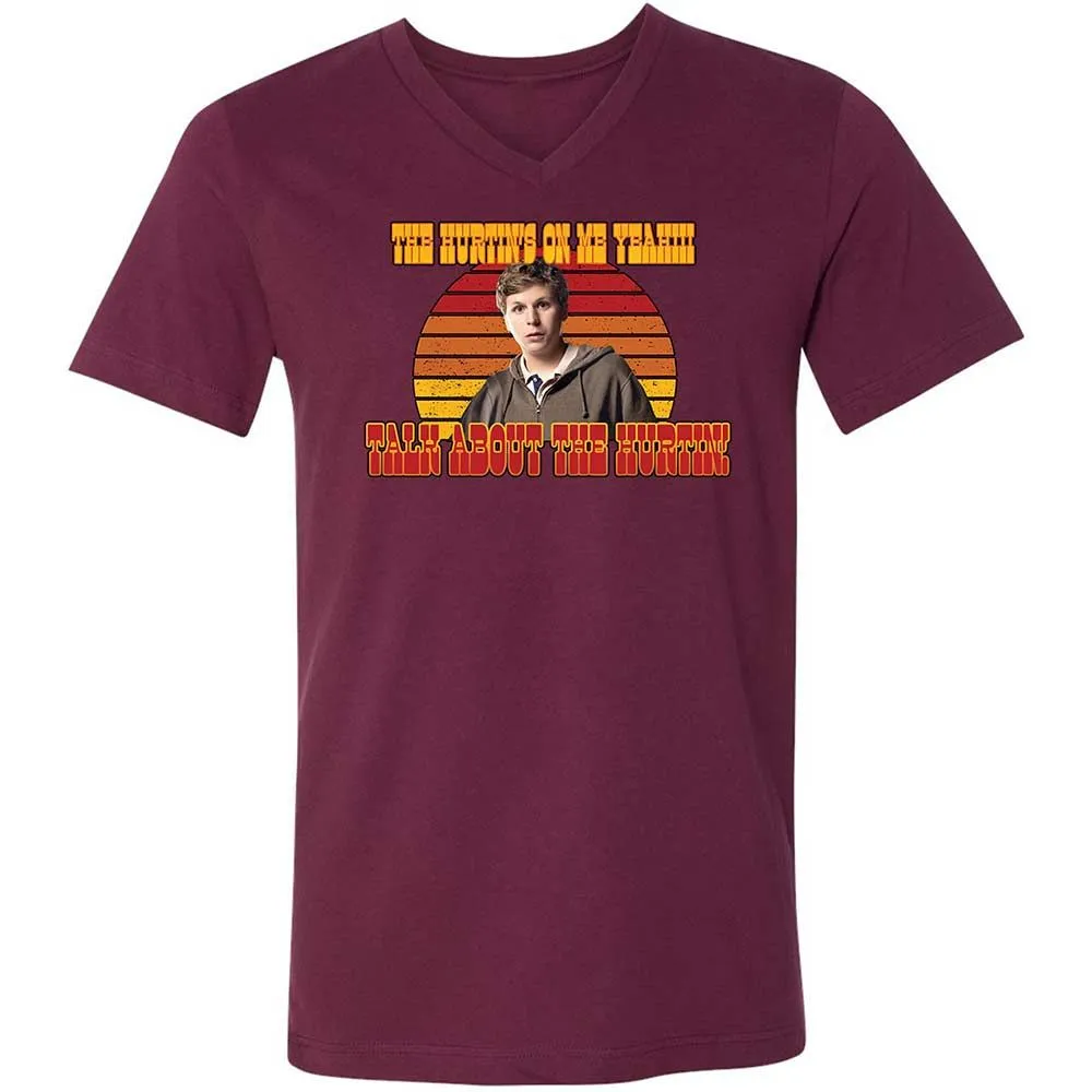 Unisex V-Neck T-Shirt - E3SKWTEG - Maroon - 8