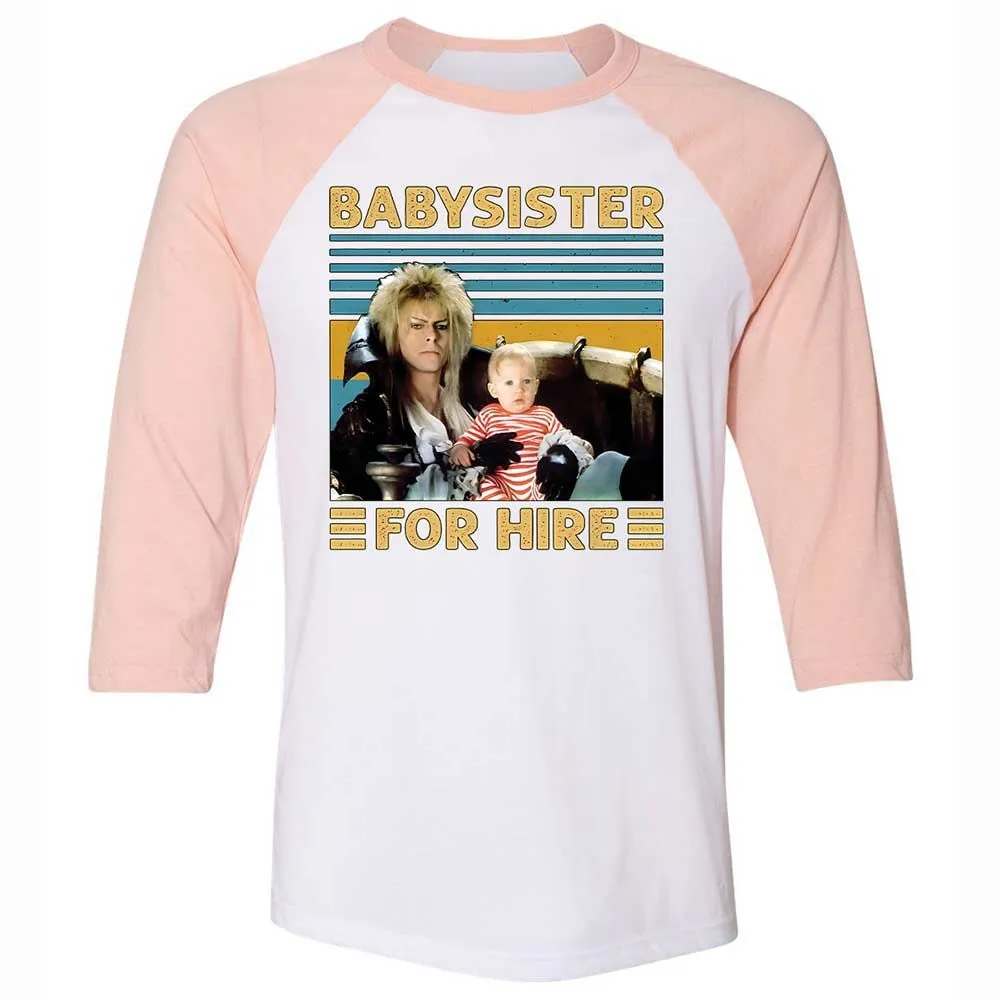 Unisex 3/4 Baseball Tee - D8HZAEPK - White/Heather Peach - 5