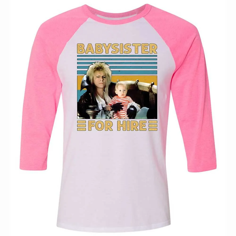 Unisex 3/4 Baseball Tee - D8HZAEPK - White/Neon Pink - 12
