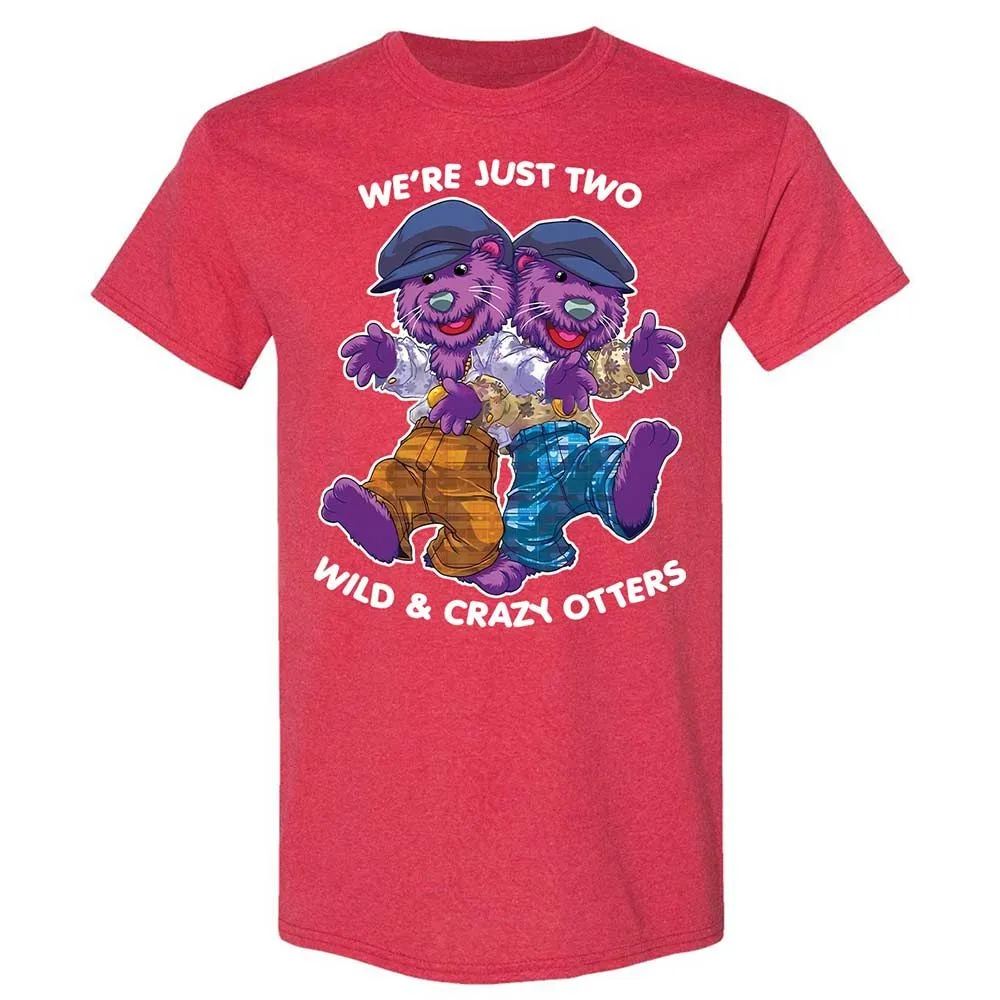 Two wild & crazy otters - Heather Red - 11