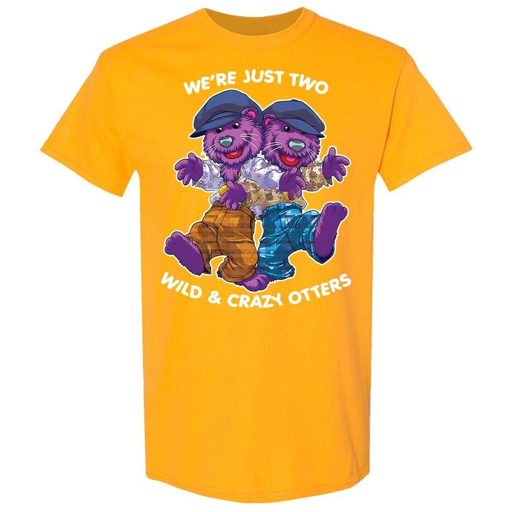 Two wild & crazy otters - Gold - 18