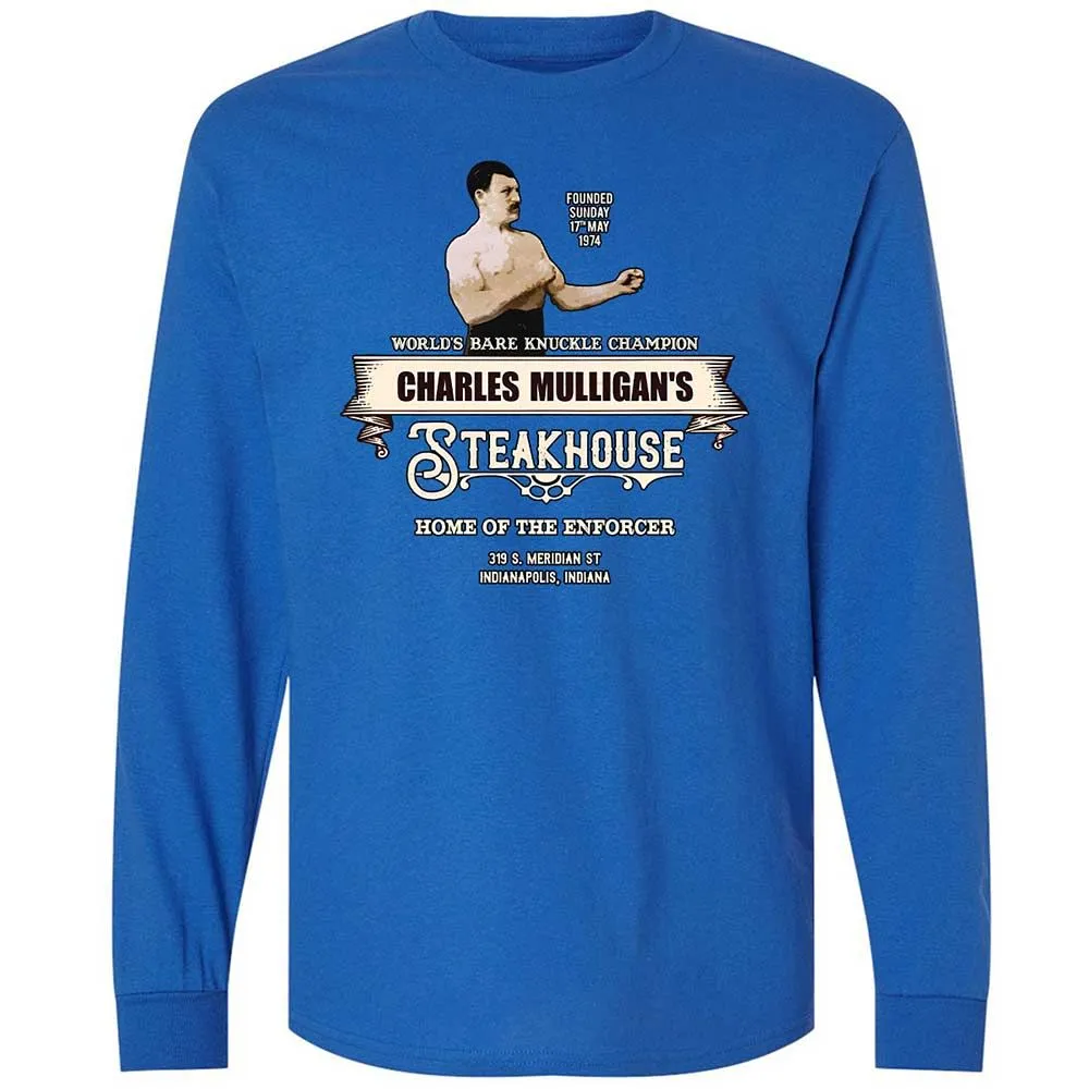 Long Sleeve T-Shirt - YWP8KGQ7 - Royal - 3