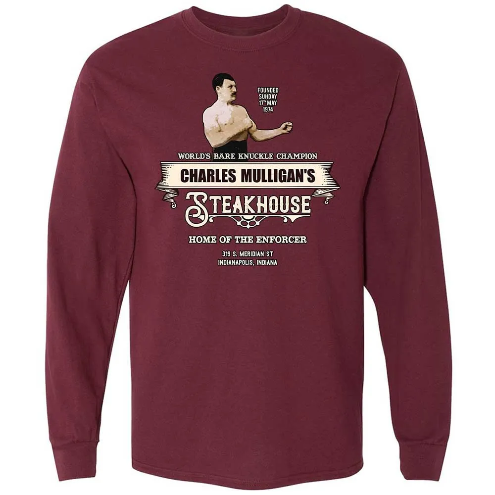 Long Sleeve T-Shirt - YWP8KGQ7 - Maroon - 6
