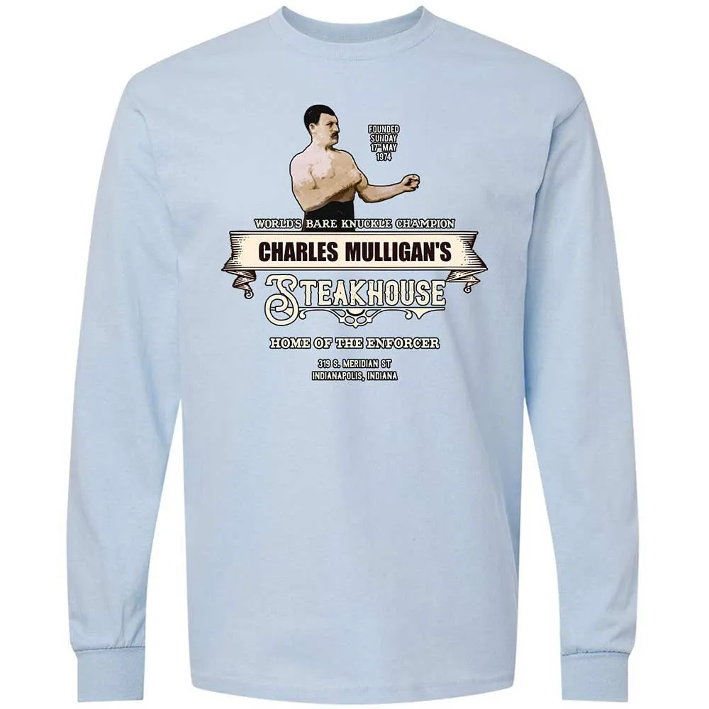 Long Sleeve T-Shirt - YWP8KGQ7 - Light Blue - 18