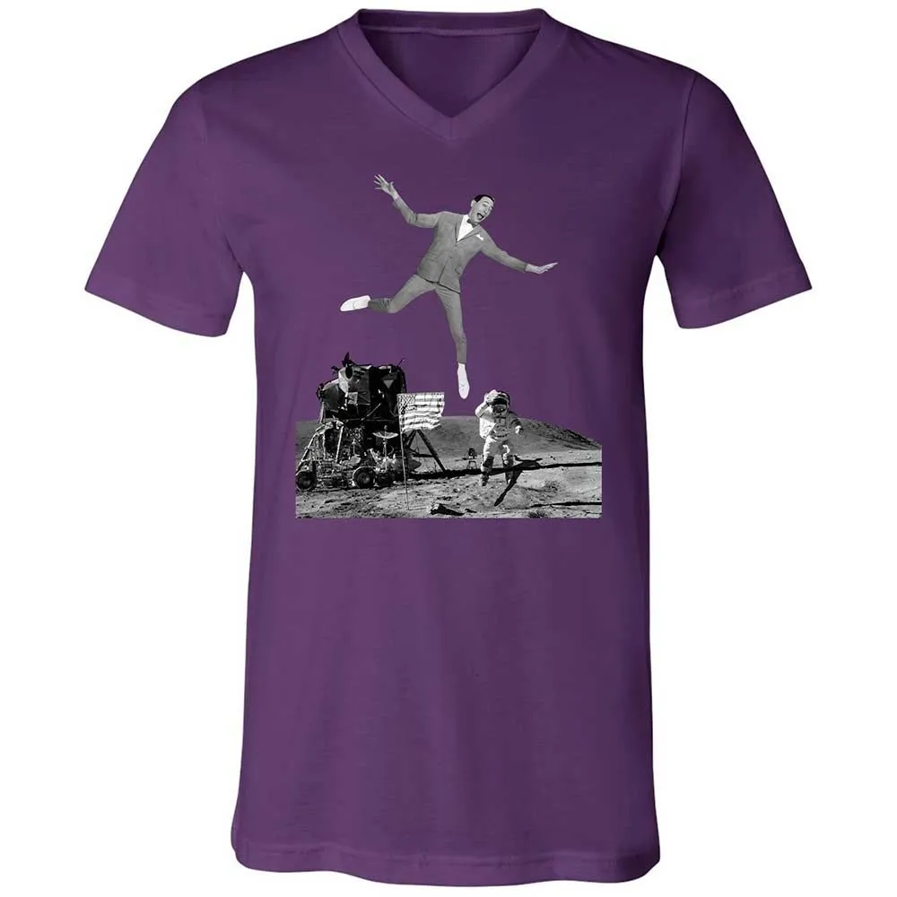 Unisex V-Neck T-Shirt - B3YWWST6 - Team Purple - 10