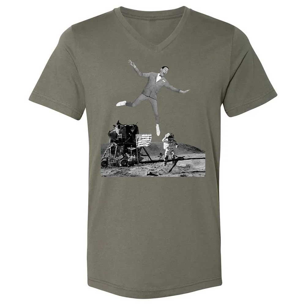 Unisex V-Neck T-Shirt - B3YWWST6 - Military Green - 11