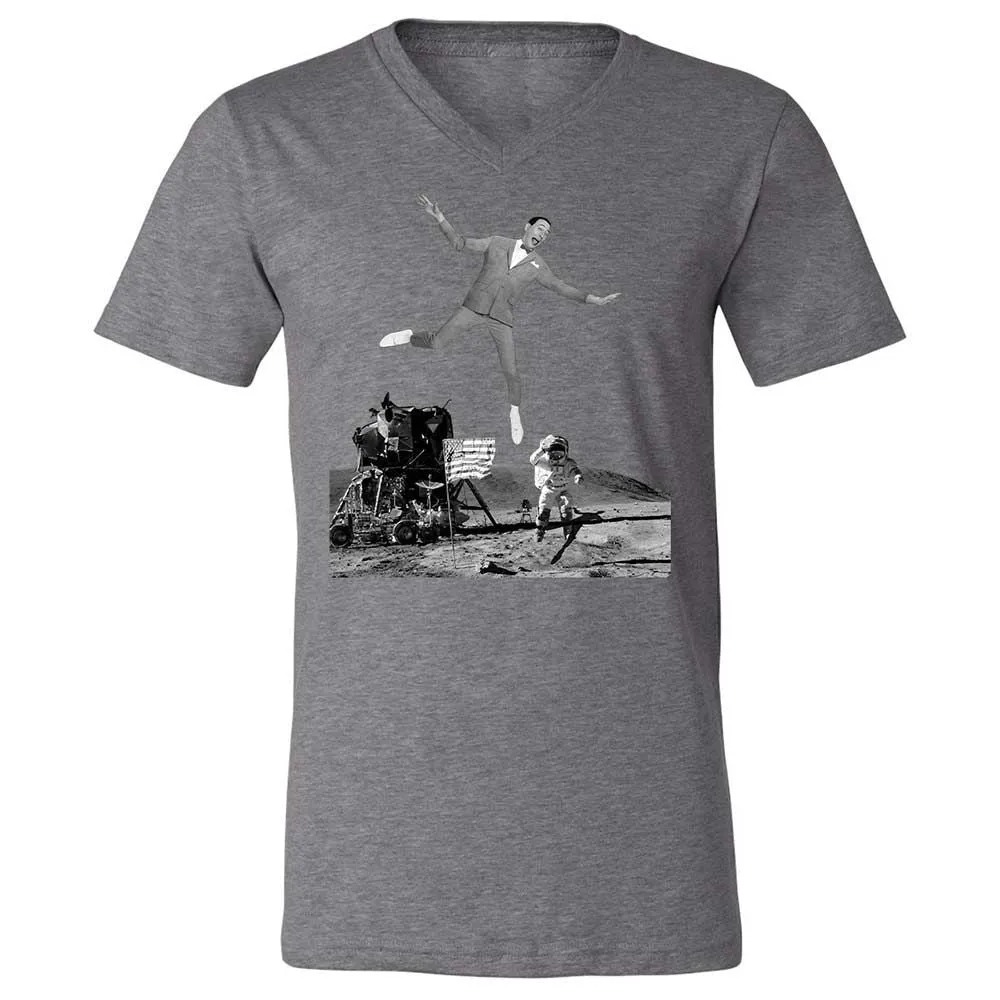 Unisex V-Neck T-Shirt - B3YWWST6 - Deep Heather - 14