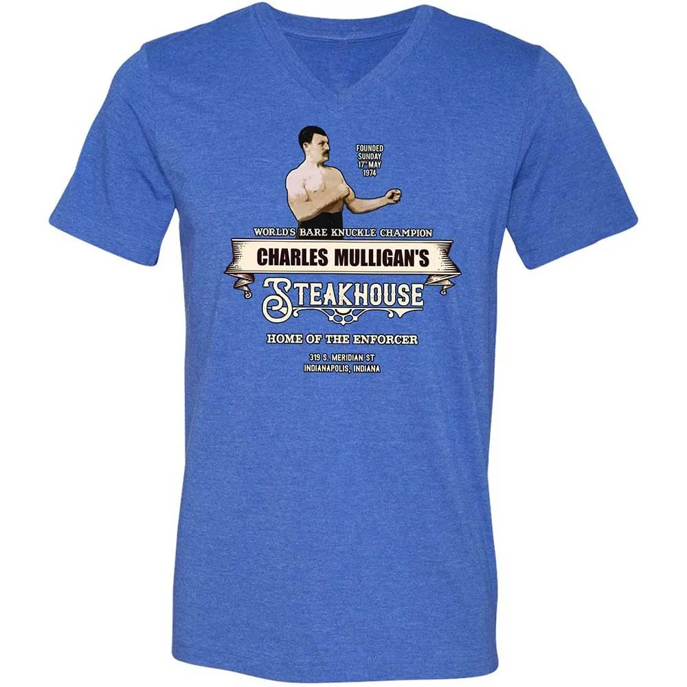 Unisex V-Neck T-Shirt - ESYKZRM8 - Heather True Royal - 5