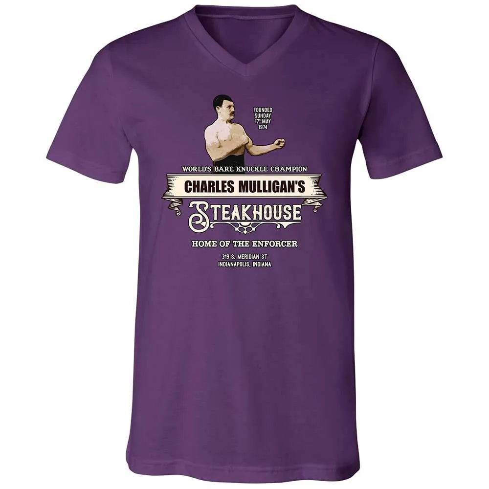 Unisex V-Neck T-Shirt - ESYKZRM8 - Team Purple - 10