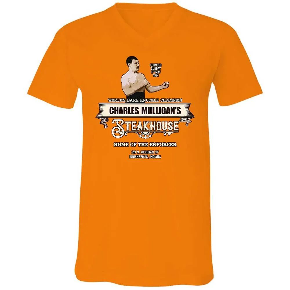 Unisex V-Neck T-Shirt - ESYKZRM8 - Orange - 12