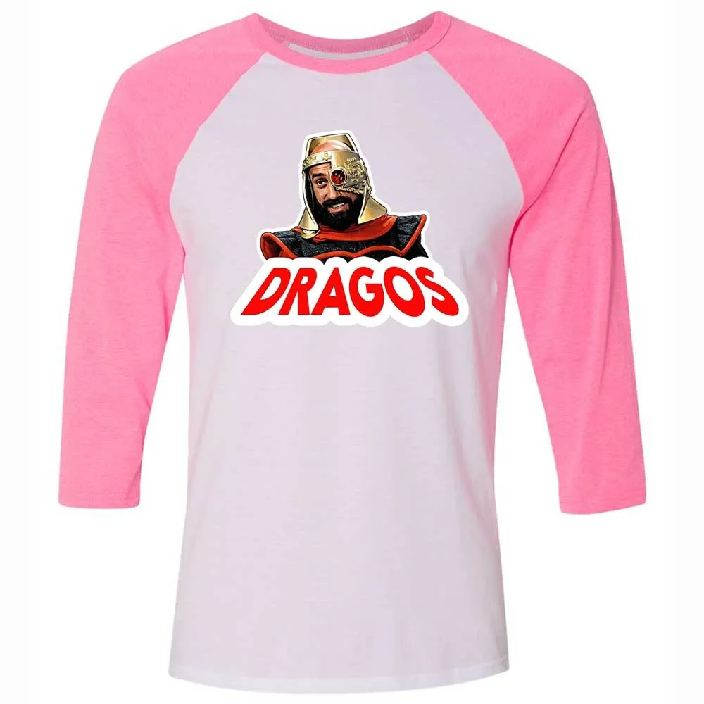 Unisex 3/4 Baseball Tee - EN5GKRTG - White/Neon Pink - 12