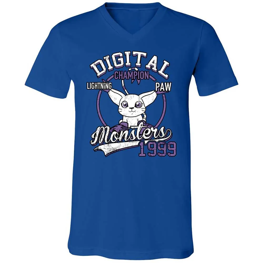 Unisex V-Neck T-Shirt - PQGXRYLZ - True Royal - 4