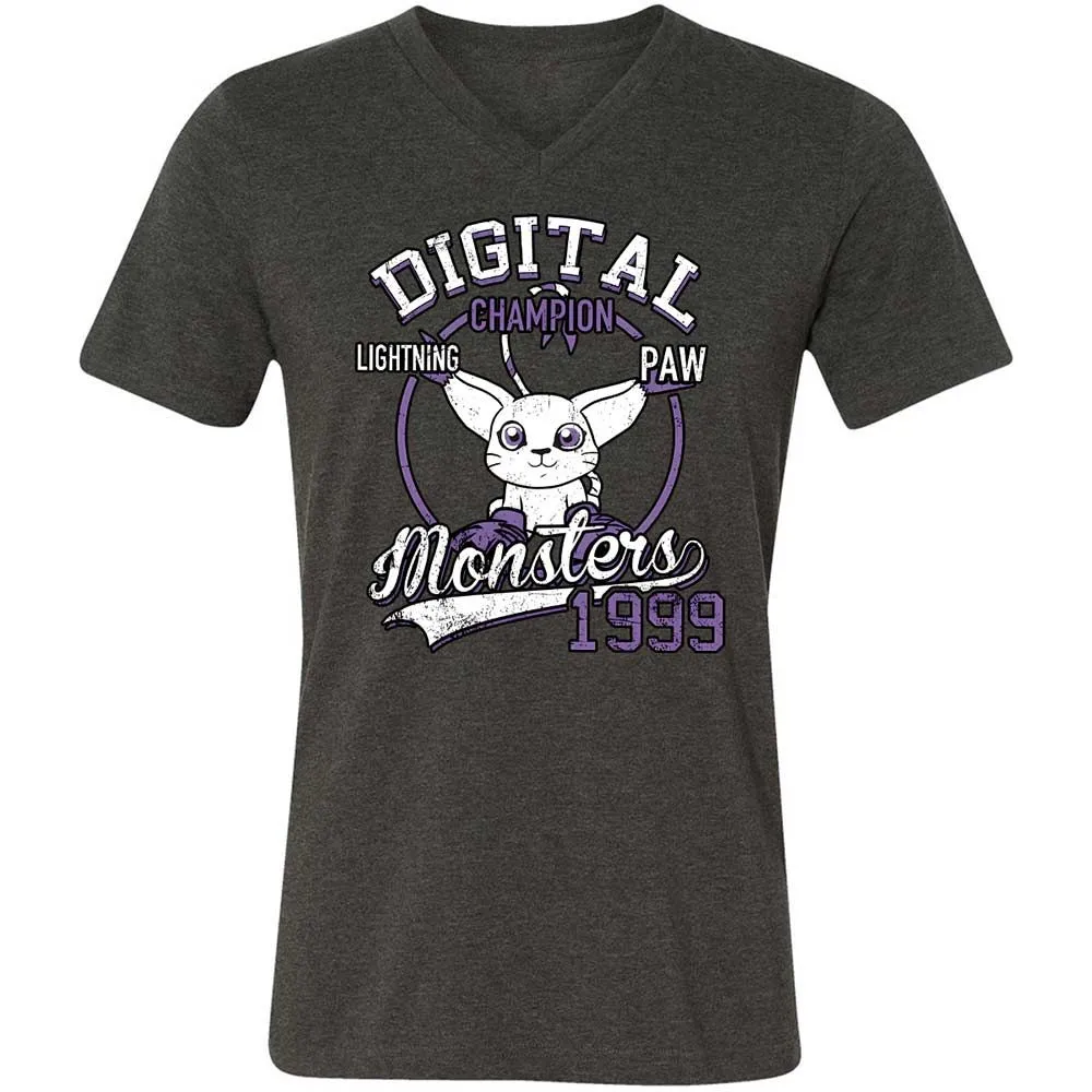 Unisex V-Neck T-Shirt - PQGXRYLZ - Dark Grey Heather - 9