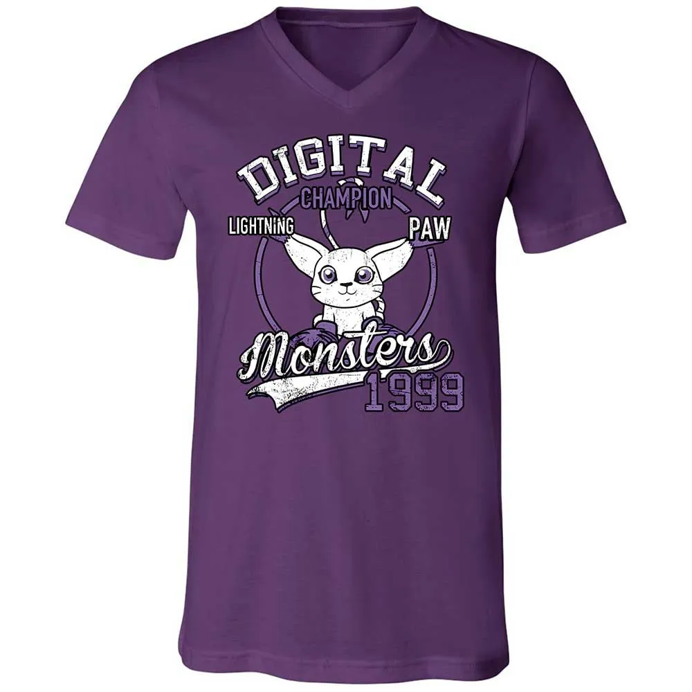 Unisex V-Neck T-Shirt - PQGXRYLZ - Team Purple - 10