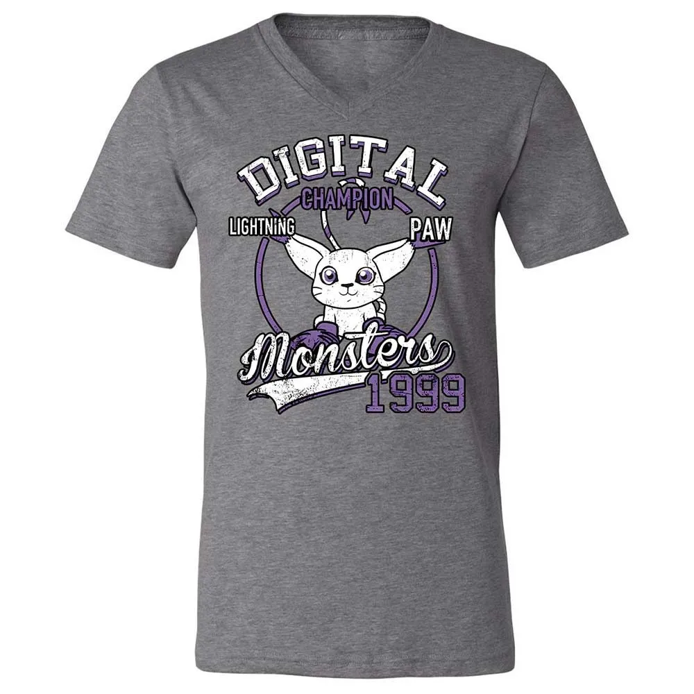 Unisex V-Neck T-Shirt - PQGXRYLZ - Deep Heather - 14