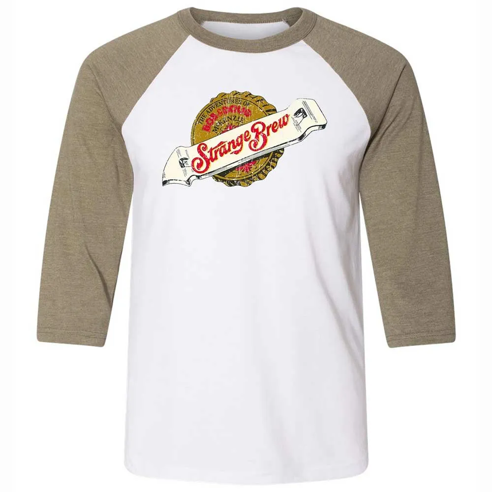 Unisex 3/4 Baseball Tee - 6RFZ4GEU - White/Heather Olive - 4