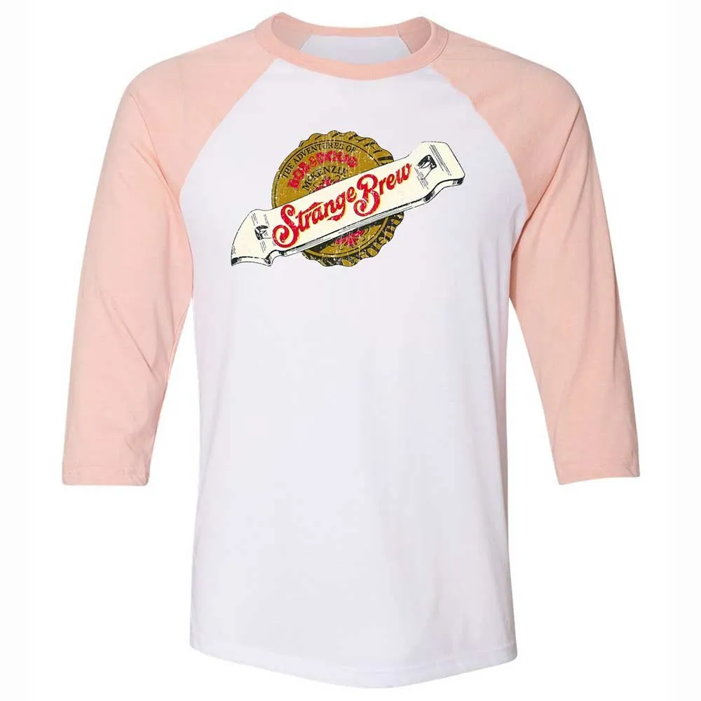 Unisex 3/4 Baseball Tee - 6RFZ4GEU - White/Heather Peach - 5