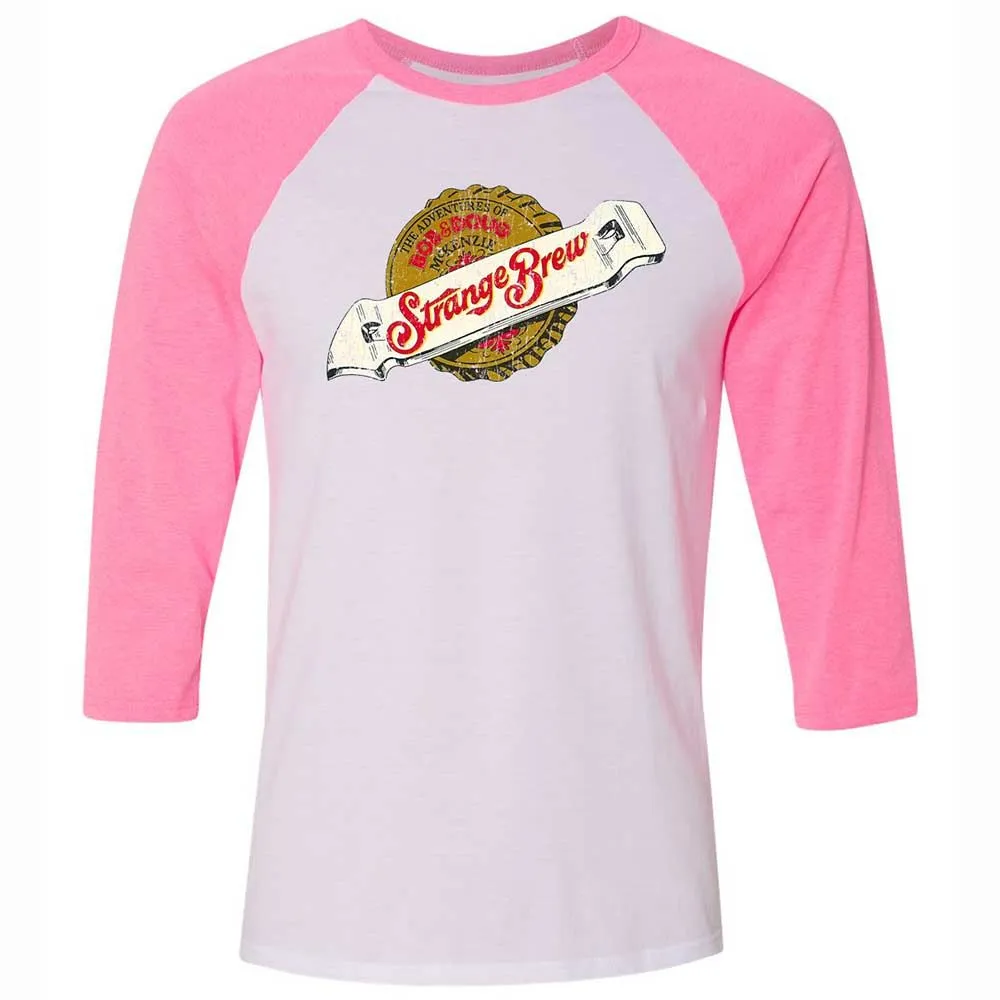 Unisex 3/4 Baseball Tee - 6RFZ4GEU - White/Neon Pink - 12
