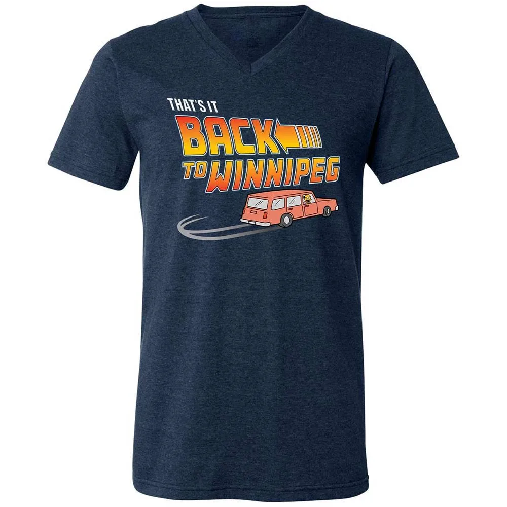 Unisex V-Neck T-Shirt - KXQABK3J - Heather Navy - 3