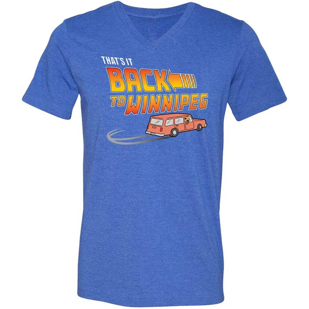 Unisex V-Neck T-Shirt - KXQABK3J - Heather True Royal - 5
