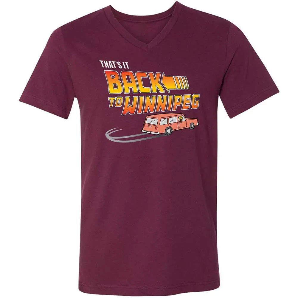 Unisex V-Neck T-Shirt - KXQABK3J - Maroon - 8