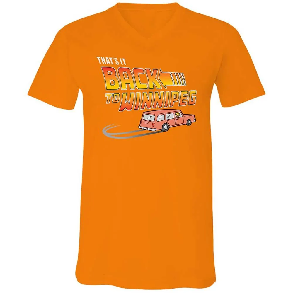 Unisex V-Neck T-Shirt - KXQABK3J - Orange - 12