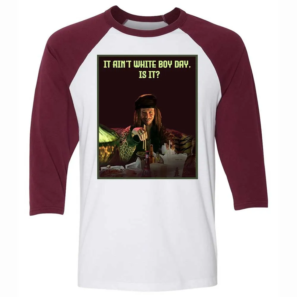 Unisex 3/4 Baseball Tee - ZS1YP7UP - White/Maroon - 7