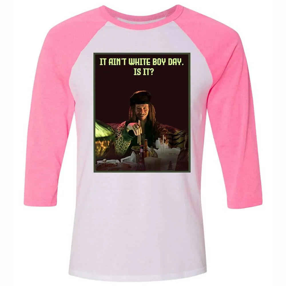 Unisex 3/4 Baseball Tee - ZS1YP7UP - White/Neon Pink - 12