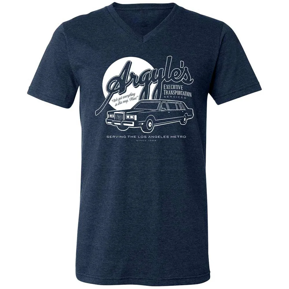 Unisex V-Neck T-Shirt - X8EWZHY6 - Heather Navy - 3