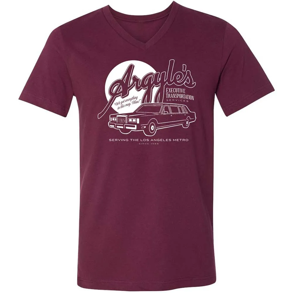 Unisex V-Neck T-Shirt - X8EWZHY6 - Maroon - 8
