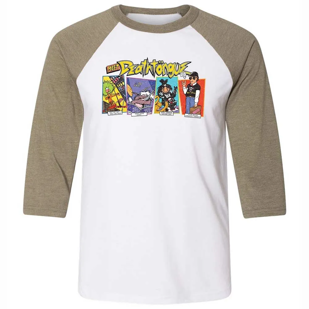 Unisex 3/4 Baseball Tee - C93LDF1K - White/Heather Olive - 4