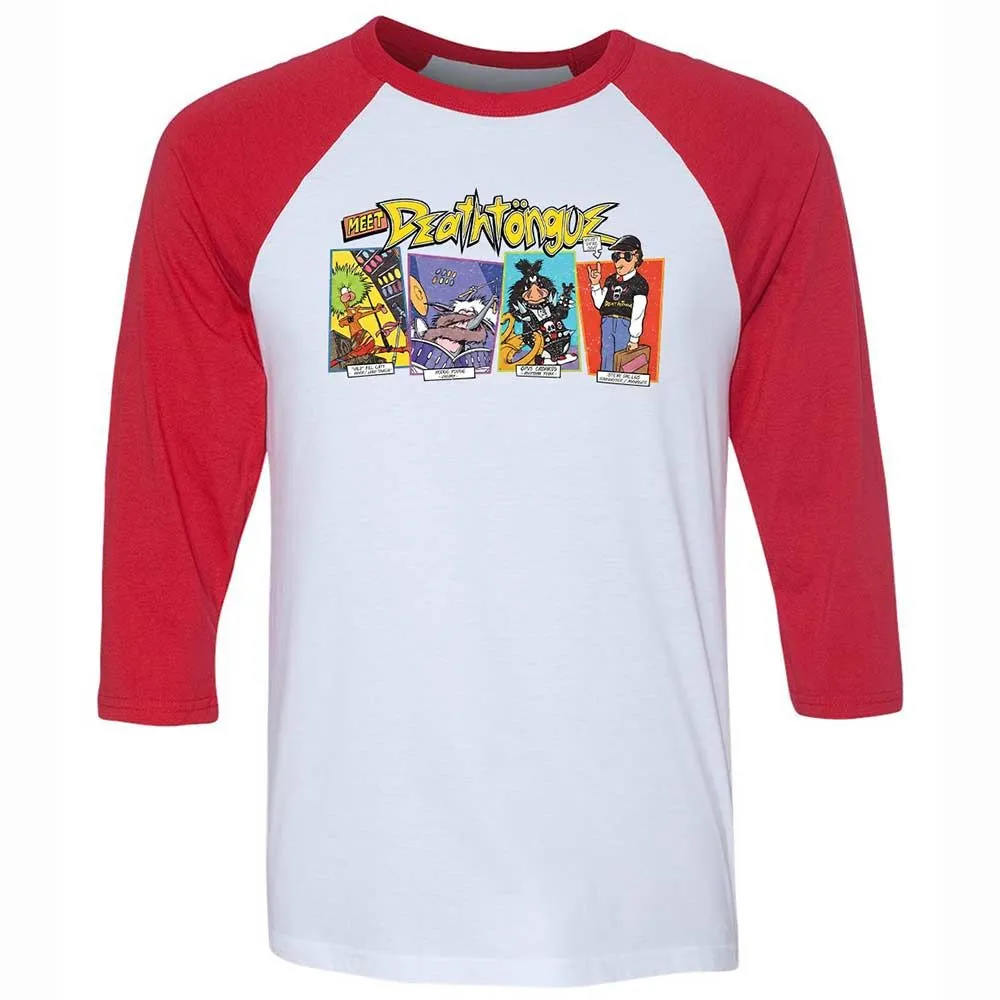 Unisex 3/4 Baseball Tee - C93LDF1K - White/Red - 9