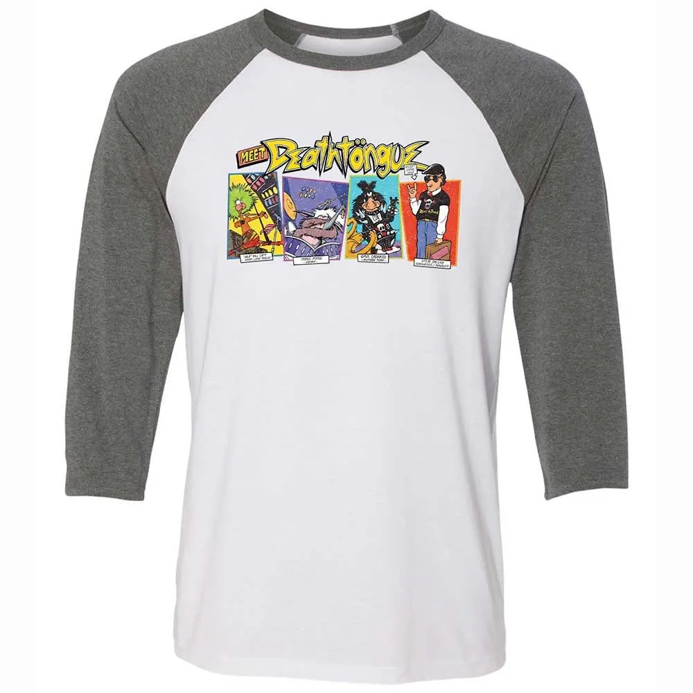 Unisex 3/4 Baseball Tee - C93LDF1K - White/Deep Heather - 11