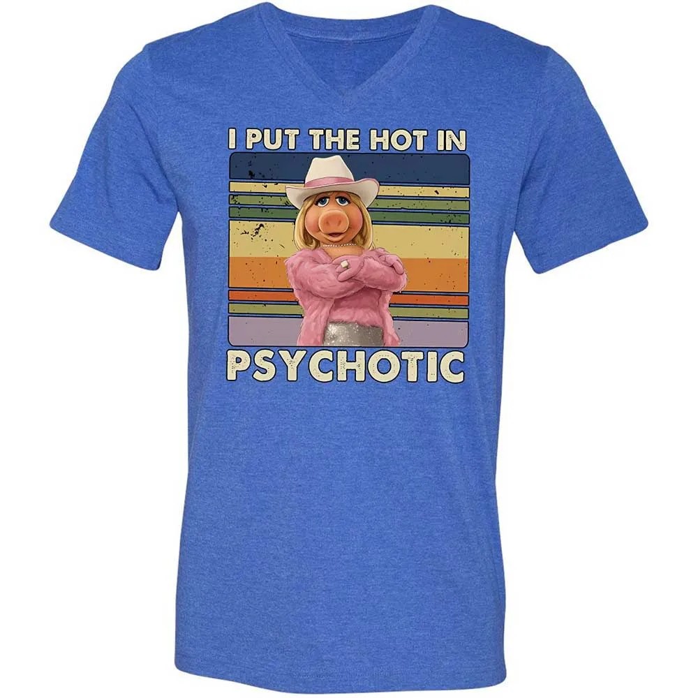 Unisex V-Neck T-Shirt - ESRB6R2T - Heather True Royal - 5