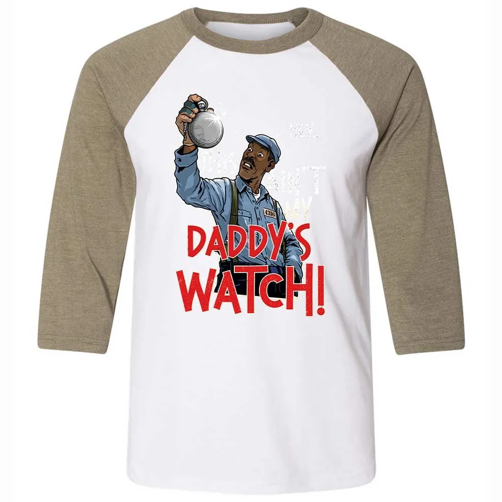 This Ain't My Daddy's Watch - White/Heather Olive - 4