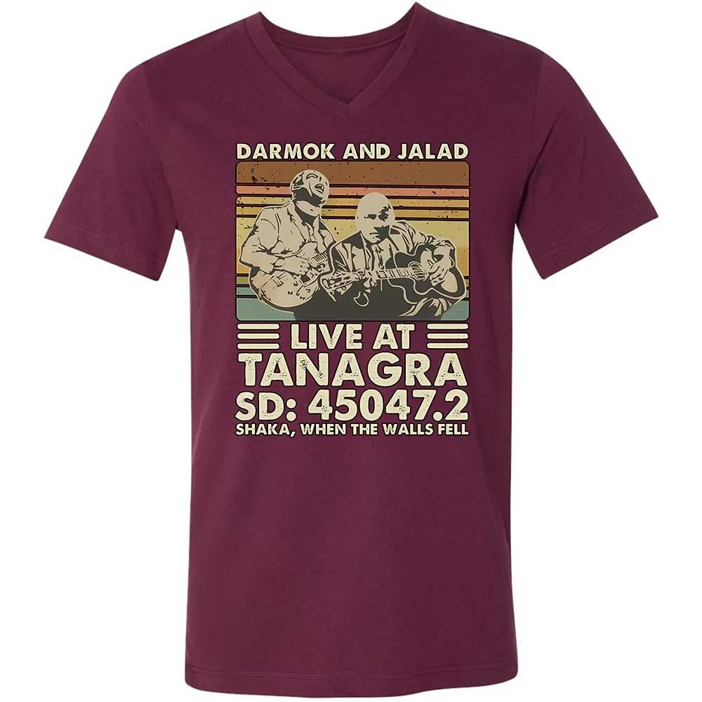 Unisex V-Neck T-Shirt - 1L2HHTDF - Maroon - 8