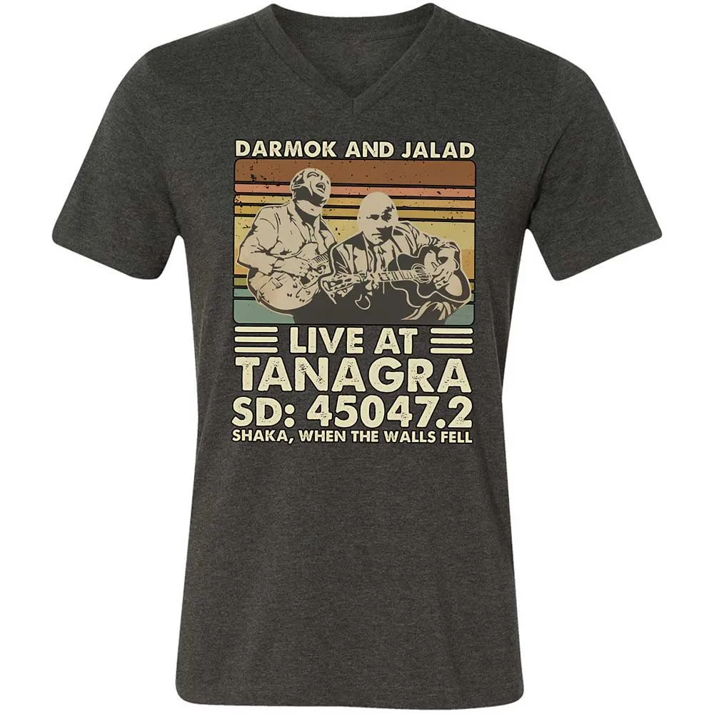Unisex V-Neck T-Shirt - 1L2HHTDF - Dark Grey Heather - 9