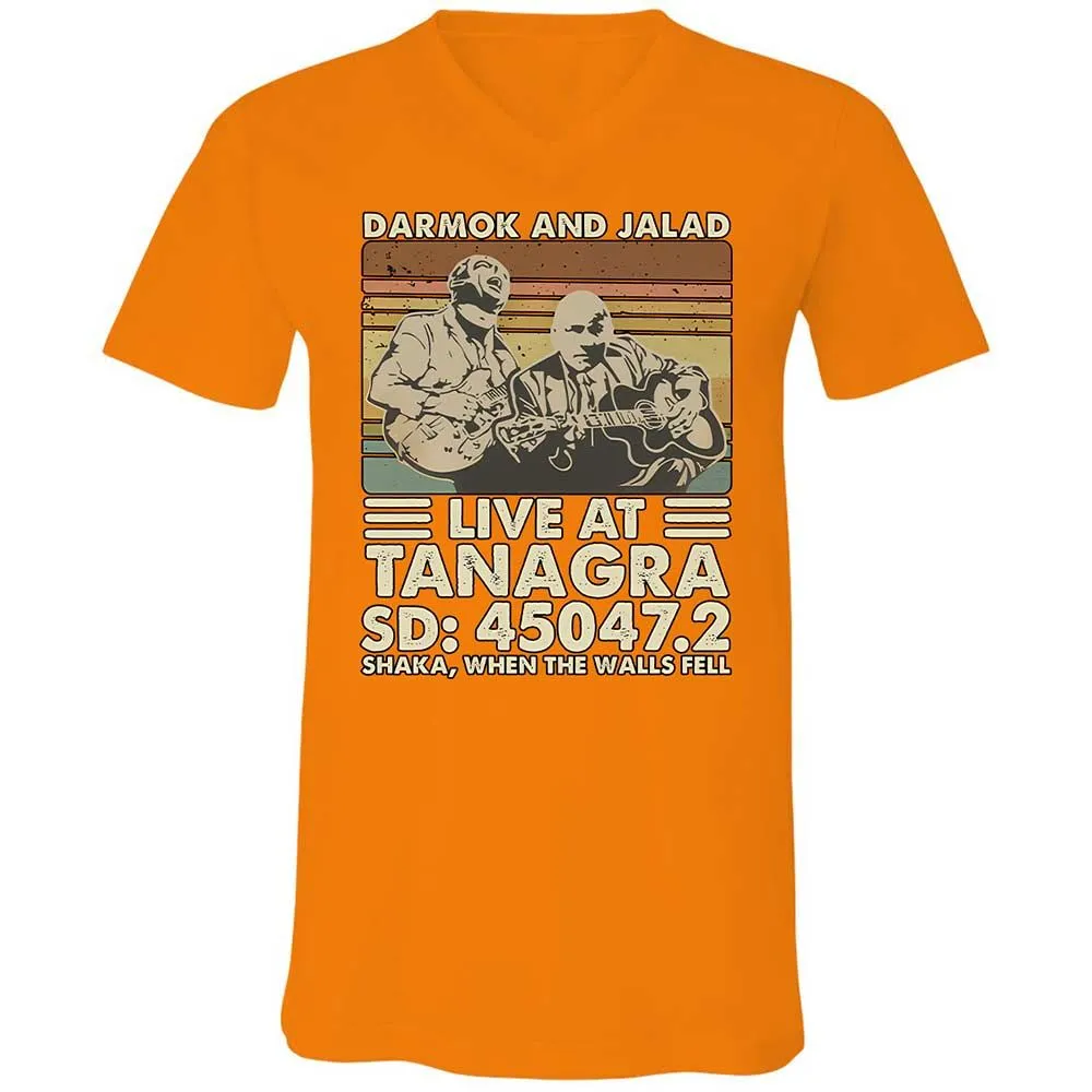 Unisex V-Neck T-Shirt - 1L2HHTDF - Orange - 12