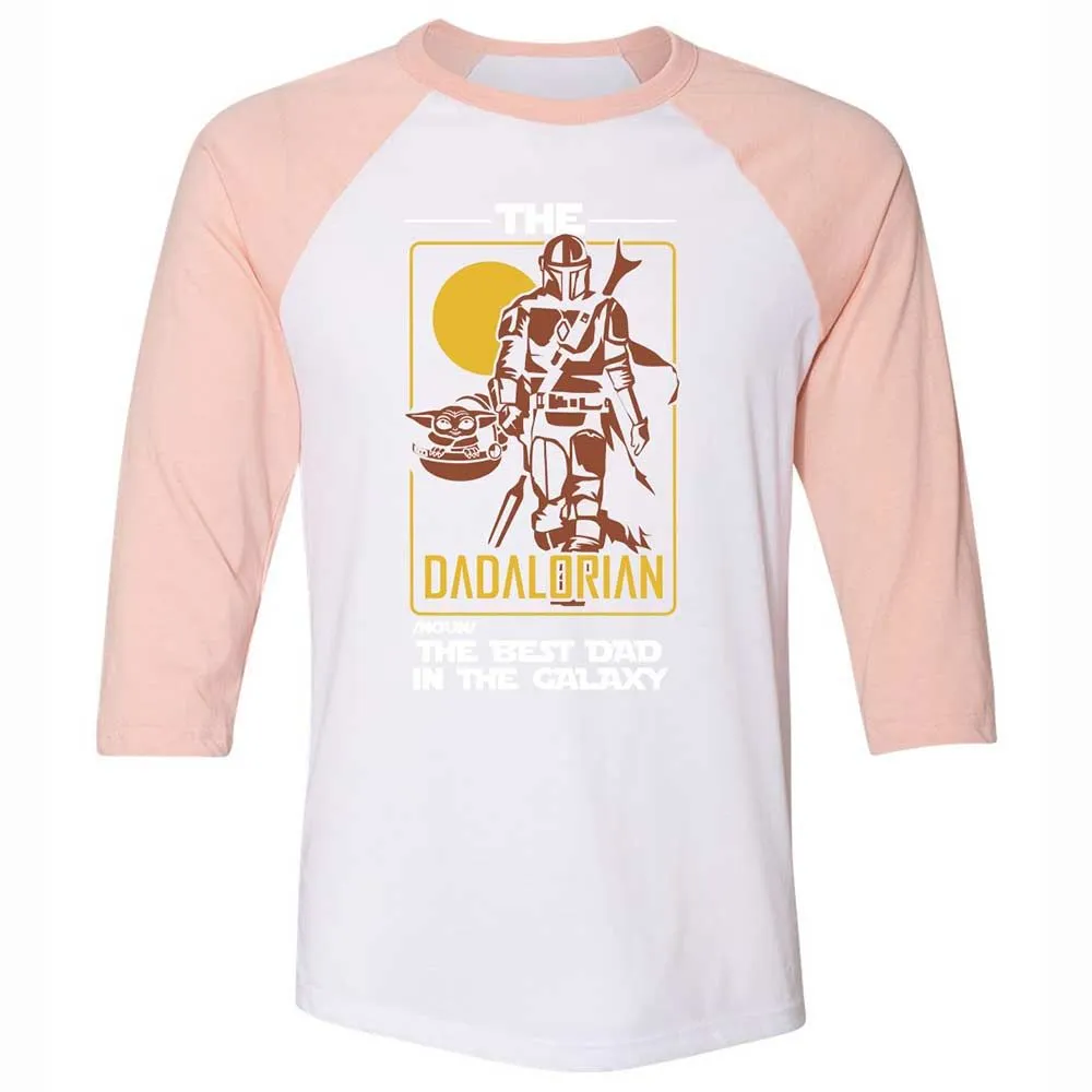 The Dadalorian The Best Dad In The Galaxy - White/Heather Peach - 5