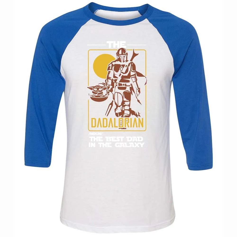 The Dadalorian The Best Dad In The Galaxy - White/True Royal - 10