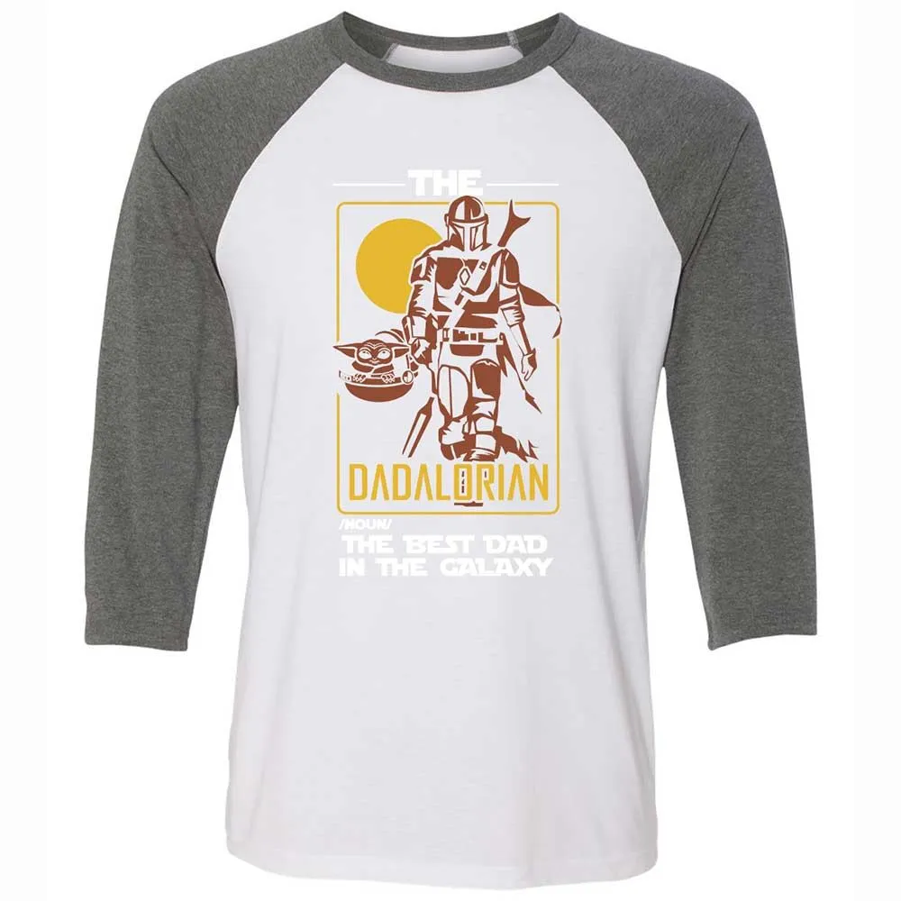 The Dadalorian The Best Dad In The Galaxy - White/Deep Heather - 11