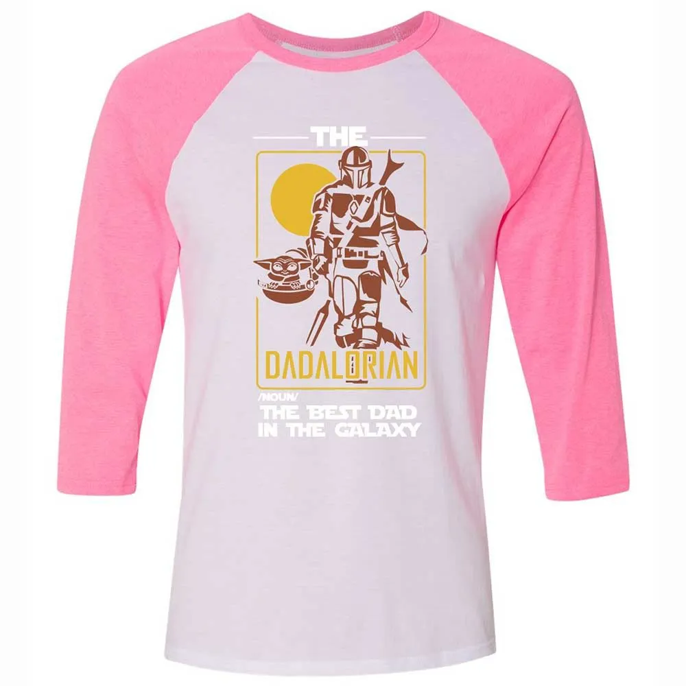 The Dadalorian The Best Dad In The Galaxy - White/Neon Pink - 12