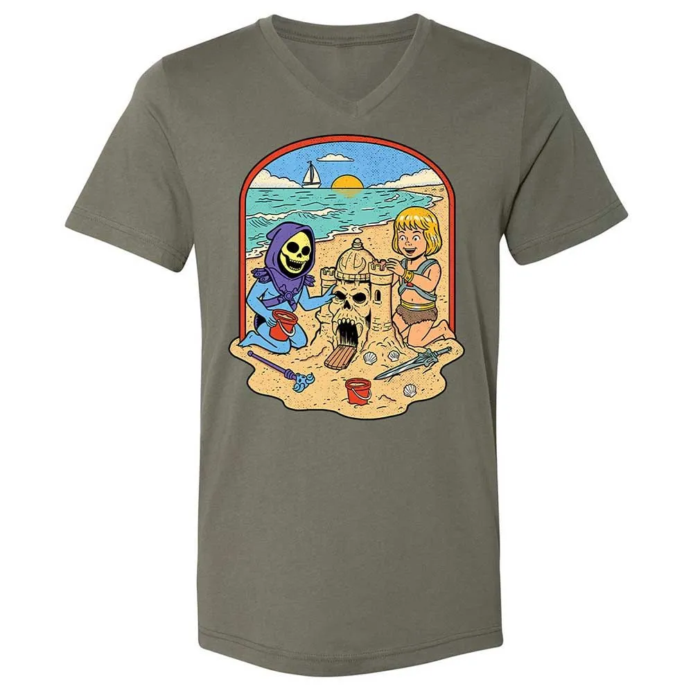 Unisex V-Neck T-Shirt - 4QX3H2ES - Military Green - 11