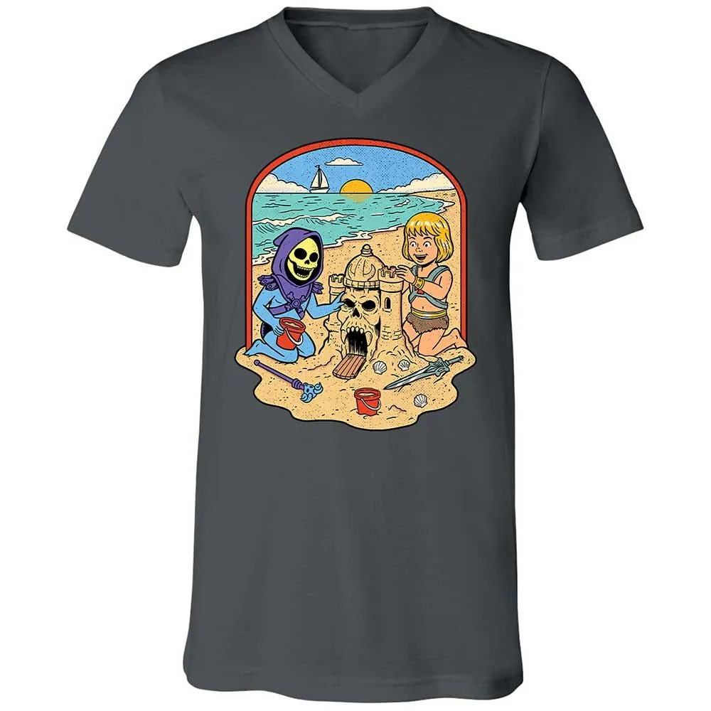 Unisex V-Neck T-Shirt - 4QX3H2ES - Asphalt - 13