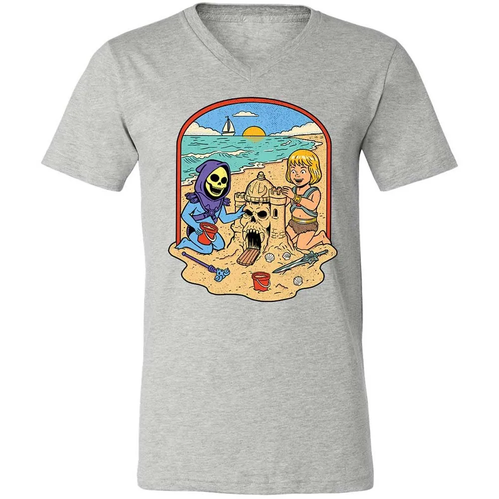 Unisex V-Neck T-Shirt - 4QX3H2ES - Athletic Heather - 15