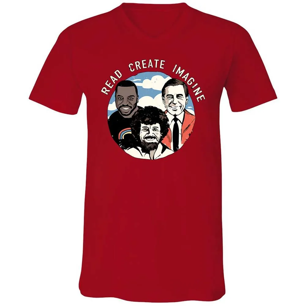 Unisex V-Neck T-Shirt - ERR3GQR3 - Red - 6