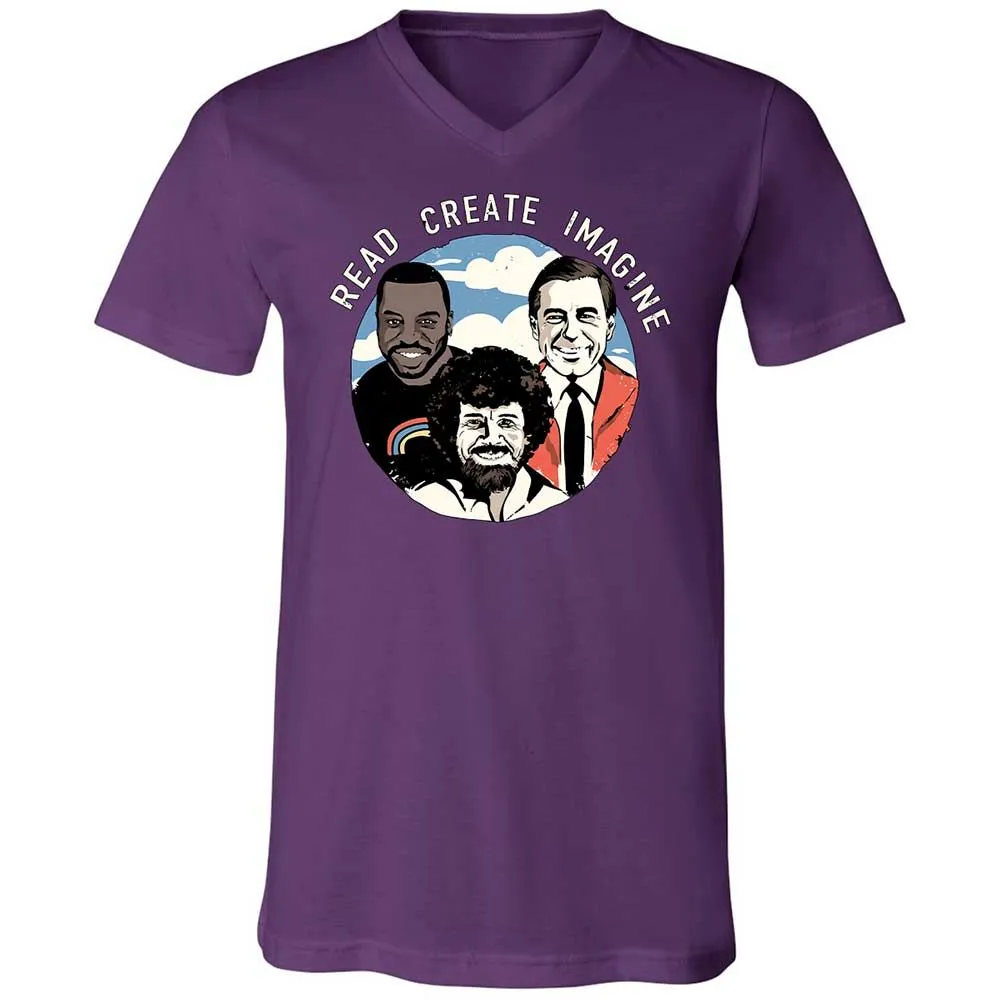 Unisex V-Neck T-Shirt - ERR3GQR3 - Team Purple - 10