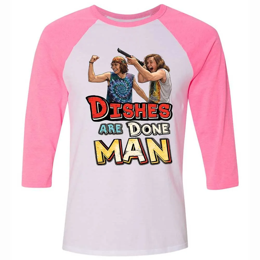 Unisex 3/4 Baseball Tee - PUUJK8LH - White/Neon Pink - 12