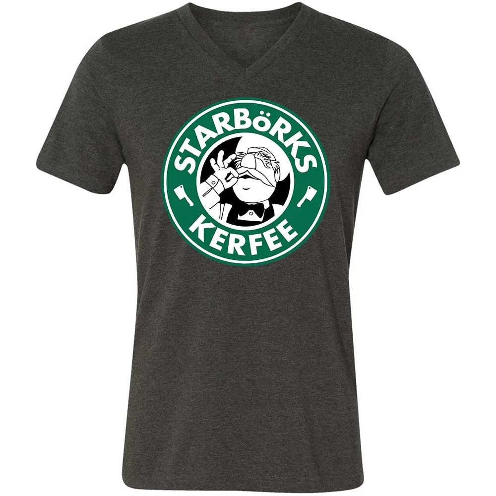 Unisex V-Neck T-Shirt - FSD7CA7A - Dark Grey Heather - 9