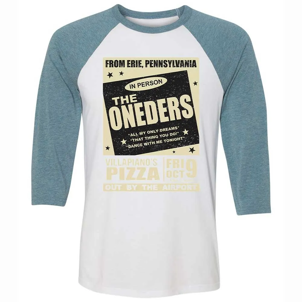 Unisex 3/4 Baseball Tee - JK4TA9YA - White/Denim - 3